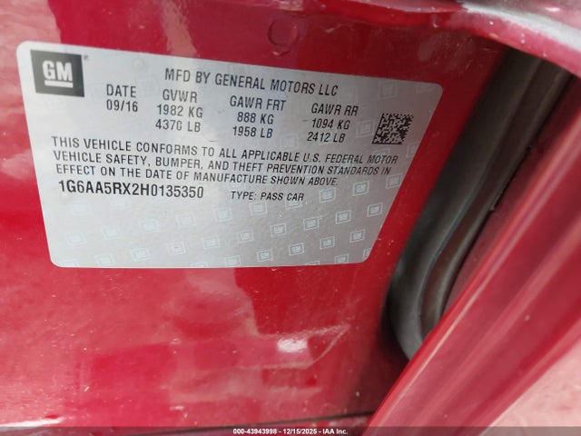 2017 CADILLAC ATS 1G6AA5RX2H0135350 Photo 8