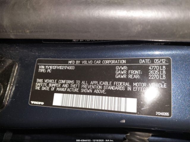 2013 VOLVO S60 YV1612FH1D2174003 Photo 8