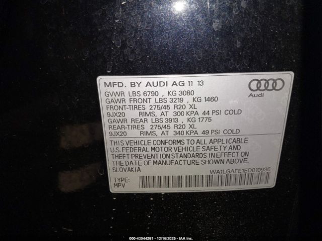 2014 AUDI Q7 WA1LGAFE1ED010936 Photo 8
