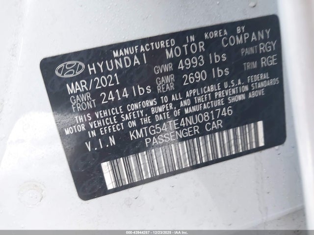 2022 GENESIS G70 KMTG54TE4NU081746 Photo 8