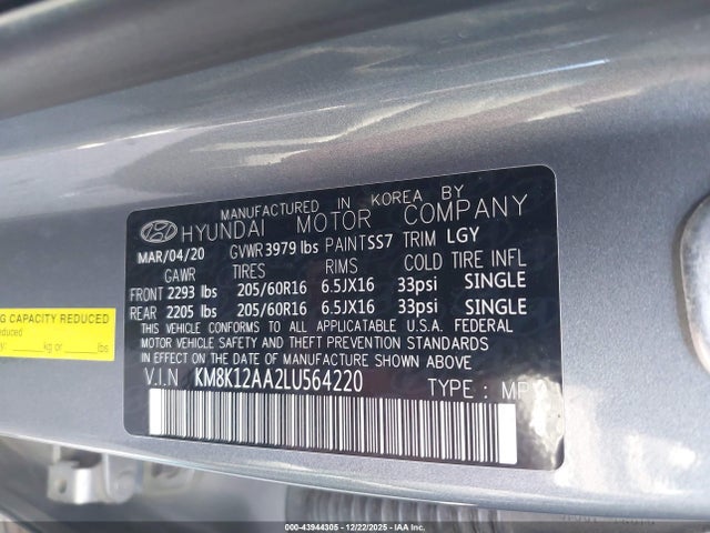 Hyundai Kona Se 2020 KM8K12AA2LU564220 Image 9
