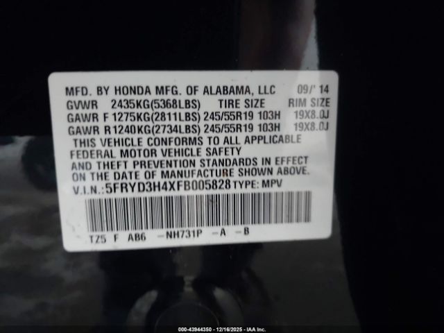 2015 ACURA MDX 5FRYD3H4XFB005828 Photo 8
