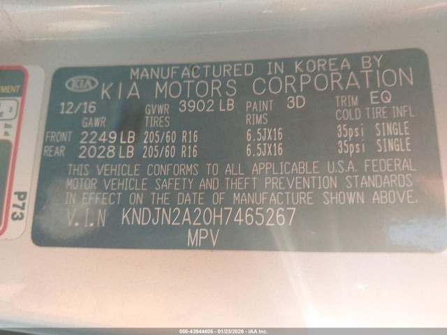 KNDJN2A20H7465267 KIA Soul