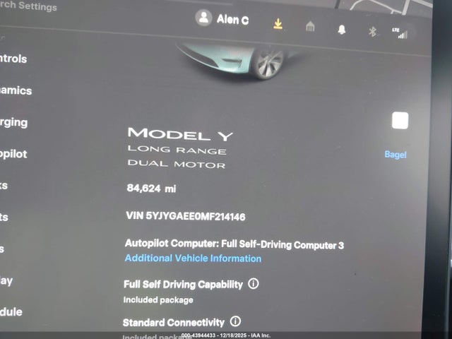 2021 TESLA MODEL Y 5YJYGAEE0MF214146 Photo 6