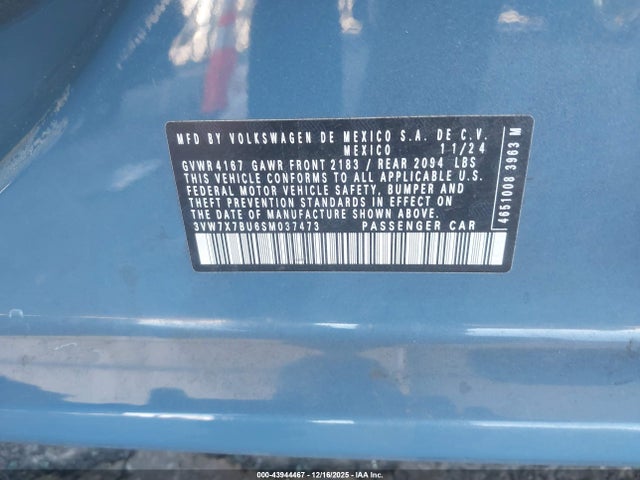 3VW7X7BU6SM037473 Volkswagen Jetta 1.5t Se