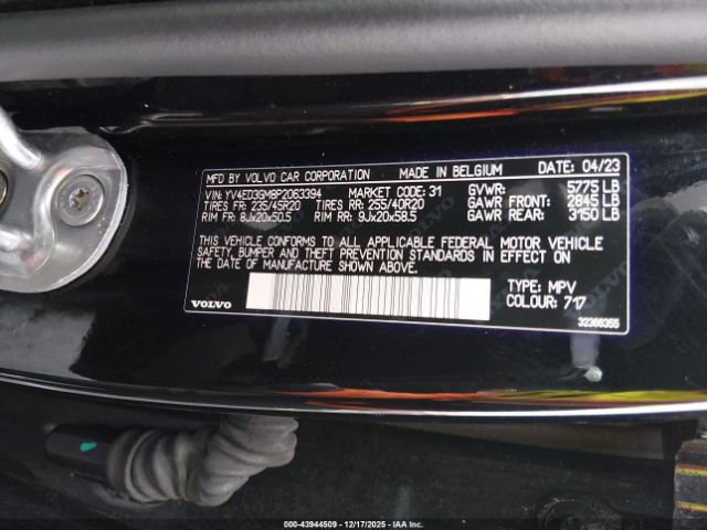 2023 VOLVO C40 RECHARGE PURE ELECTRIC YV4ED3GM8P2063394 Photo 8