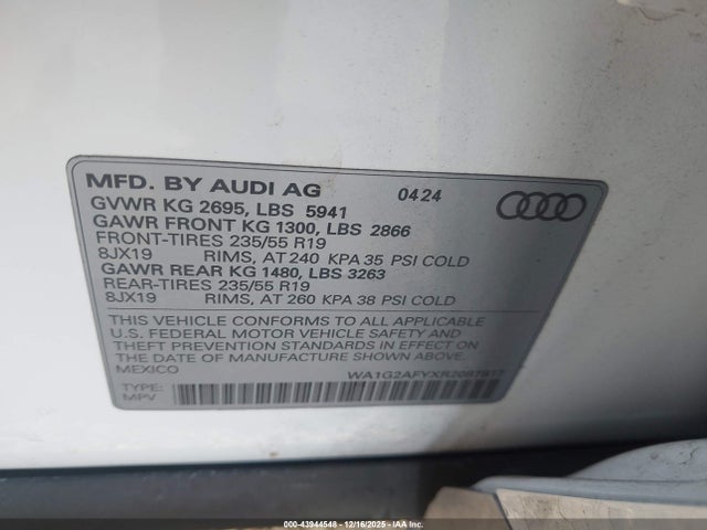 2024 AUDI Q5 WA1G2AFYXR2087817 Photo 8