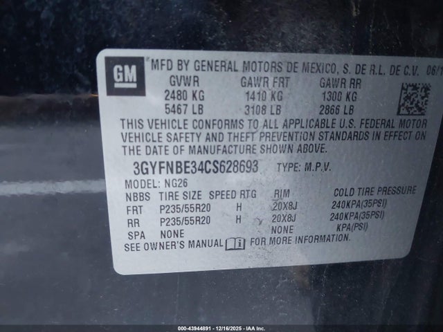 2012 CADILLAC SRX 3GYFNBE34CS628693 Photo 8