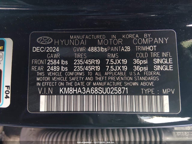 2025 HYUNDAI KONA ELECTRIC KM8HA3A68SU025871 Photo 8
