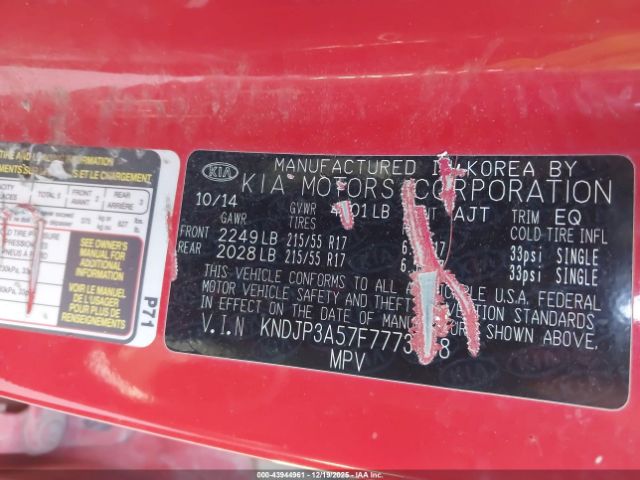 2015 KIA SOUL KNDJP3A57F7773768 Photo 8