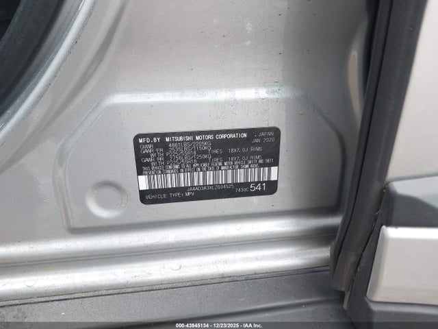 2020 MITSUBISHI OUTLANDER JA4AD3A3XLZ034525 Photo 8