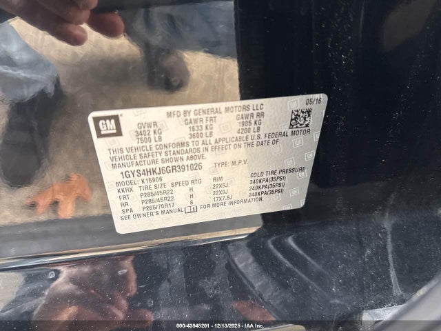 2016 CADILLAC ESCALADE ESV 1GYS4HKJ6GR391026 Photo 8