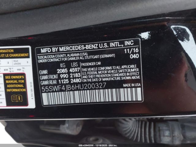 2017 MERCEDES-BENZ C 300 55SWF4JB6HU200327 Photo 8