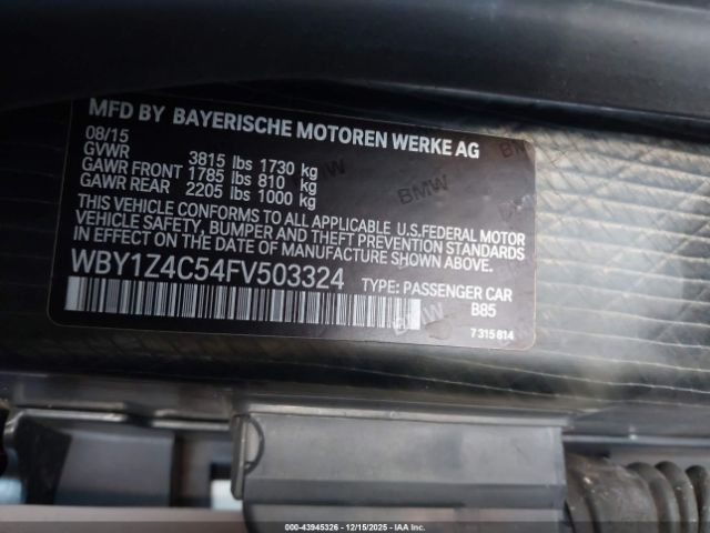2015 BMW I3 WBY1Z4C54FV503324 Photo 8