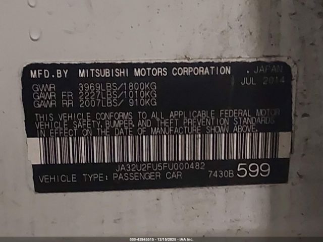 2015 MITSUBISHI LANCER JA32U2FU5FU000482 Photo 8