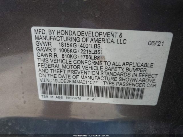 2021 ACURA ILX 19UDE2F34MA011021 Photo 8