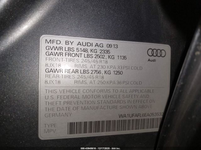 2014 AUDI ALLROAD WA1UFAFL6EA053532 Photo 8