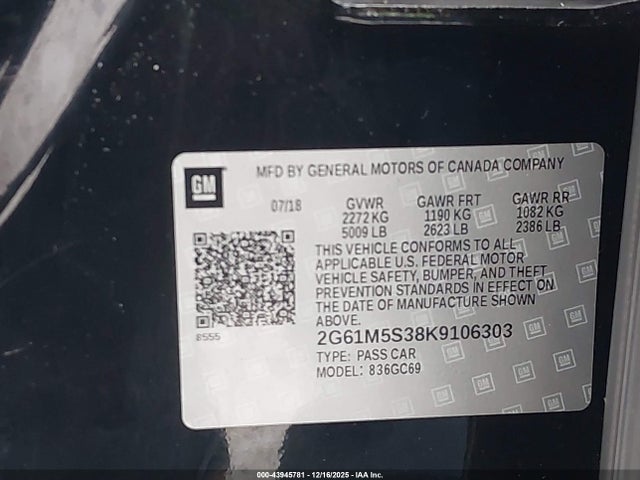 2019 CADILLAC XTS 2G61M5S38K9106303 Photo 8