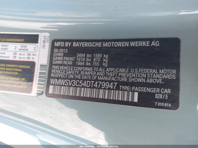 2013 MINI HARDTOP WMWSV3C54DT479947 Photo 8