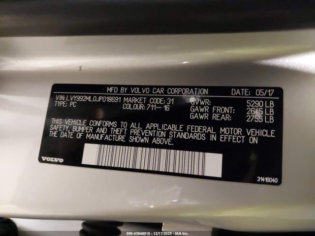 2018 VOLVO S90 LVY992ML0JP018691 Photo 8