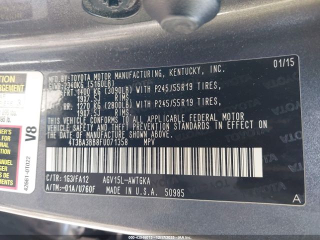2015 TOYOTA VENZA 4T3BA3BB8FU071358 Photo 8