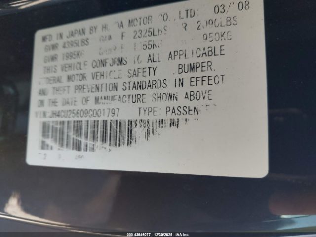 2009 ACURA TSX JH4CU25609C001797 Photo 8