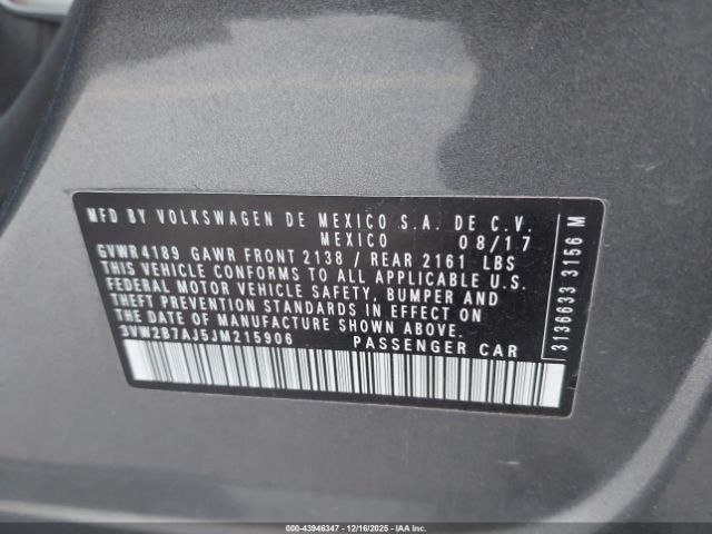 2018 VOLKSWAGEN JETTA 3VW2B7AJ5JM215906 Photo 8