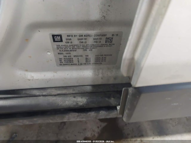 Продаж на аукціоні авто 2020 Buick Encore Fwd Preferred, vin: KL4CJASB3LB026187, номер лоту: 43946355