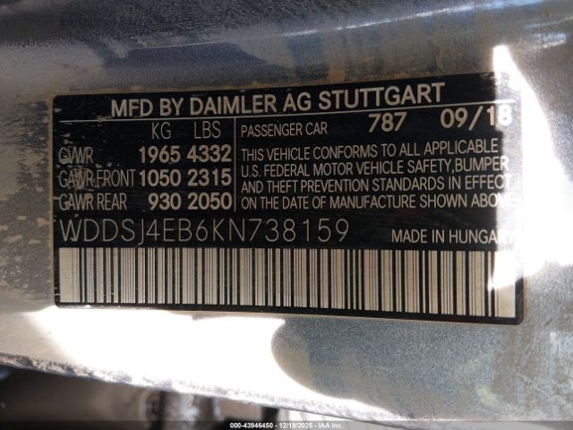 2019 MERCEDES-BENZ CLA 250 WDDSJ4EB6KN738159 Photo 8