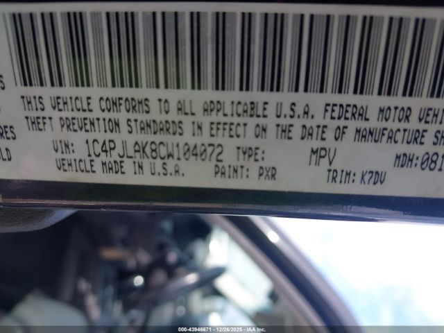 2012 JEEP LIBERTY 1C4PJLAK8CW104072 Photo 8