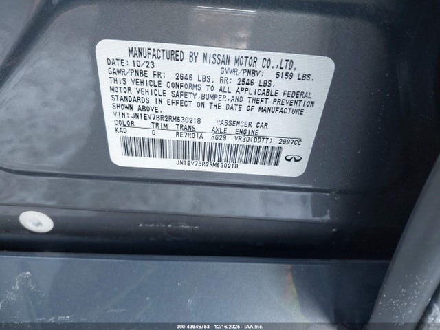 2024 INFINITI Q50 JN1EV7BR2RM630218 Photo 8