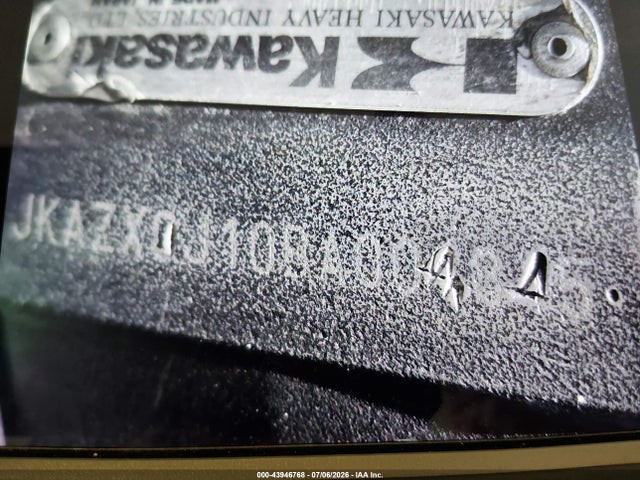 Продаж на аукціоні авто 2011 Kawasaki Zx1000 J, vin: JKAZXCJ10BA001815, номер лоту: 43946768