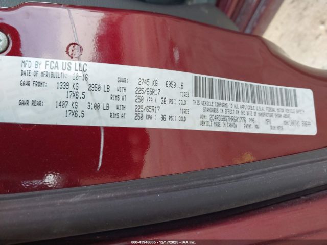 2017 DODGE GRAND CARAVAN 2C4RDGBG7HR601776 Photo 8