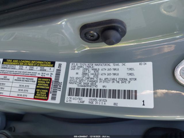 2024 TOYOTA SEQUOIA 7SVAAABA5RX033745 Photo 8