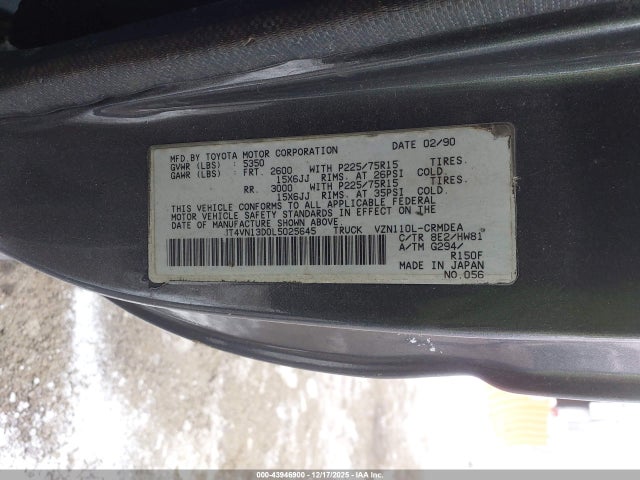 1990 TOYOTA PICKUP JT4VN13D0L5025645 Photo 8