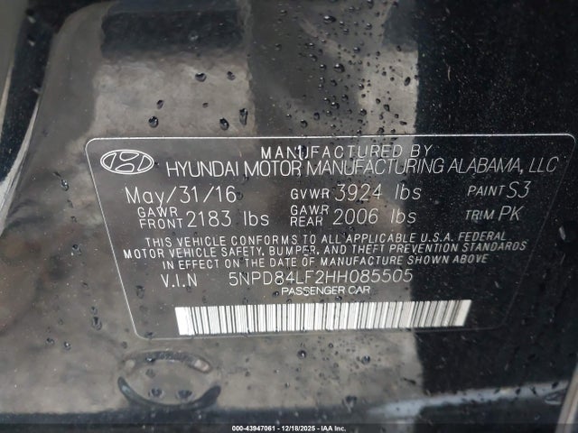 Hyundai ELANTRA SE 2017 5NPD84LF2HH085505 Image 9