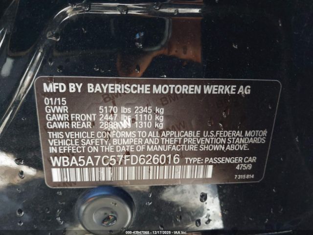2015 BMW 528I WBA5A7C57FD626016 Photo 8