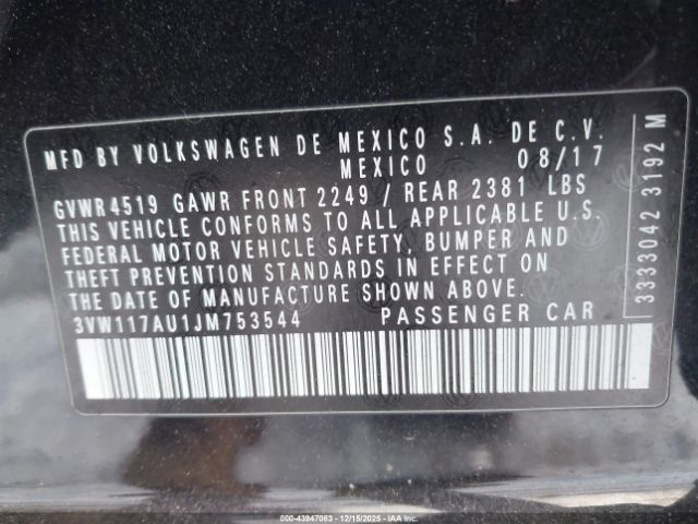 2018 VOLKSWAGEN GOLF SPORTWAGEN 3VW117AU1JM753544 Photo 8