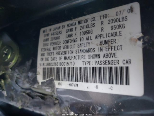 2009 ACURA TSX JH4CU26619C015710 Photo 8