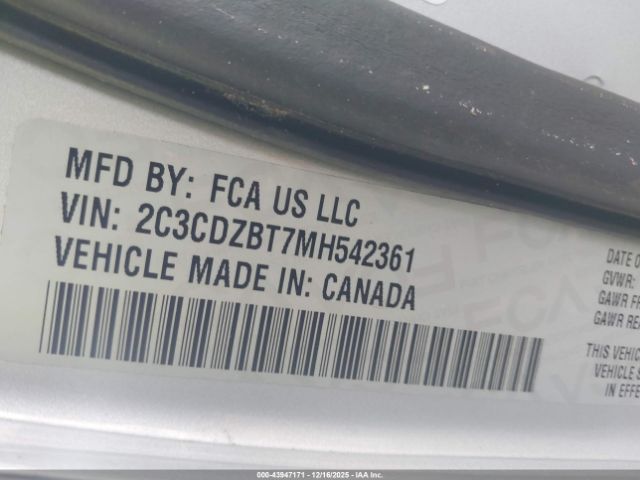 2021 DODGE CHALLENGER 2C3CDZBT7MH542361 Photo 8