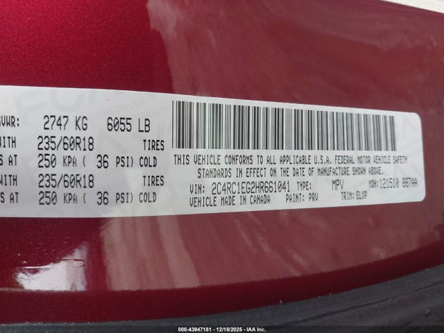 2017 CHRYSLER PACIFICA 2C4RC1EG2HR661041 Photo 8