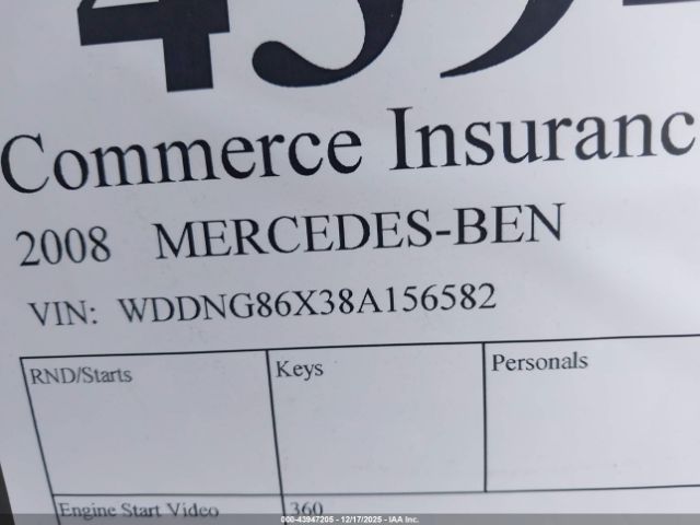 2008 MERCEDES-BENZ S 550 WDDNG86X38A156582 Photo 8