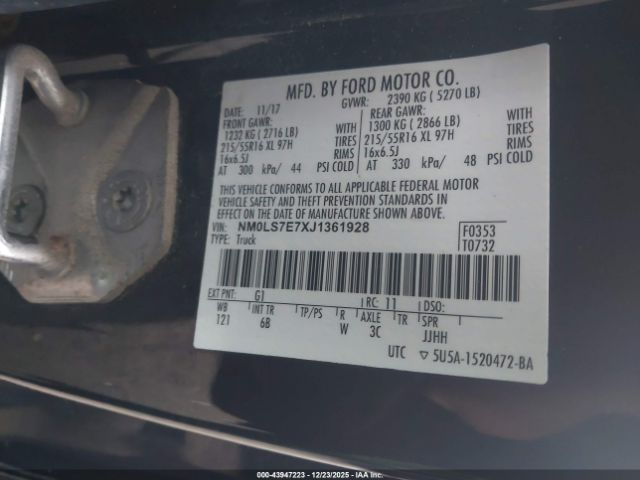 2018 FORD TRANSIT CONNECT NM0LS7E7XJ1361928 Photo 8