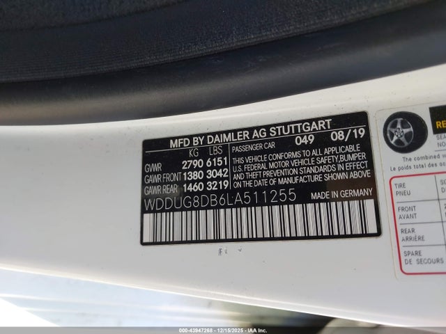 2020 MERCEDES-BENZ S 560 WDDUG8DB6LA511255 Photo 8