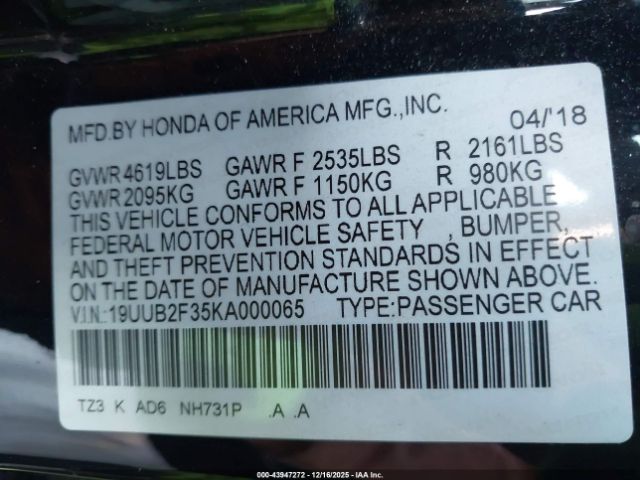 2019 ACURA TLX 19UUB2F35KA000065 Photo 8