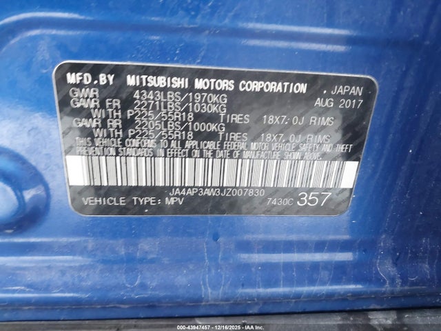 2018 MITSUBISHI OUTLANDER SPORT JA4AP3AW3JZ007830 Photo 8