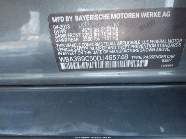 2013 BMW 335I WBA3B9C50DJ465748 Photo 8