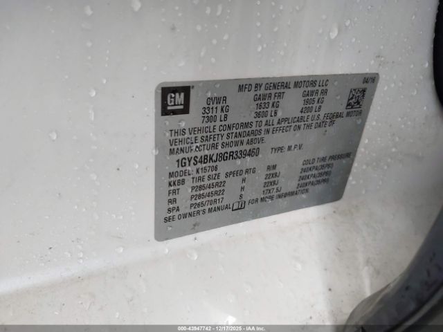 2016 CADILLAC ESCALADE 1GYS4BKJ8GR339460 Photo 8