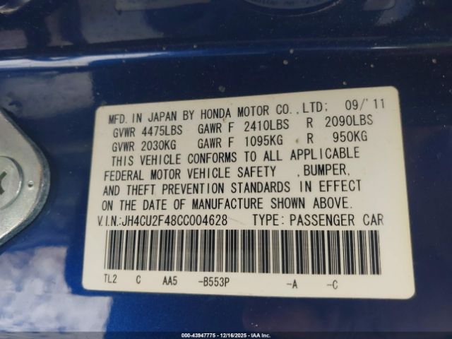 2012 ACURA TSX JH4CU2F48CC004628 Photo 8