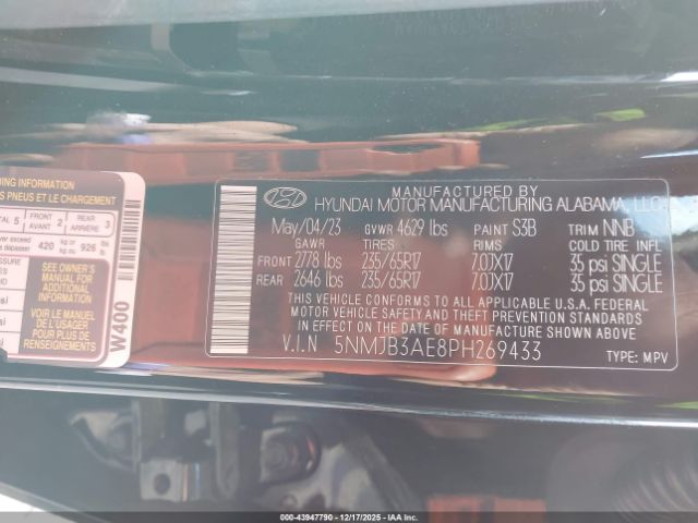 2023 HYUNDAI TUCSON 5NMJB3AE8PH269433 Photo 8